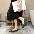 thumbnail image 2 of Sngxgn Women's Flat Comfortable Work Shoes Slip On Ballet Flat(Green,37), 2 of 6