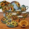 thumbnail image 3 of Certified International Sunflower Bouquet Square Platter 12.5", 3 of 6