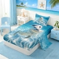 thumbnail image 2 of Manfei Underwater Ocean Seal Twin Sheet Sets for Kids Boys and Girls, Marine Life Print Bedding 3pcs, 1 Flat Sheet, 1 Fitted Sheet and 1 Pillowcase, 2 of 6