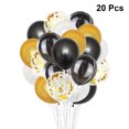 thumbnail image 2 of 20 globos marmoleados con lentejuelas de ágata, globos decorativos para fiestas, suministros para bodas, cumpleaños, lentejuelas doradas, ágata negra, dorado, negro y blanco., 2 of 7