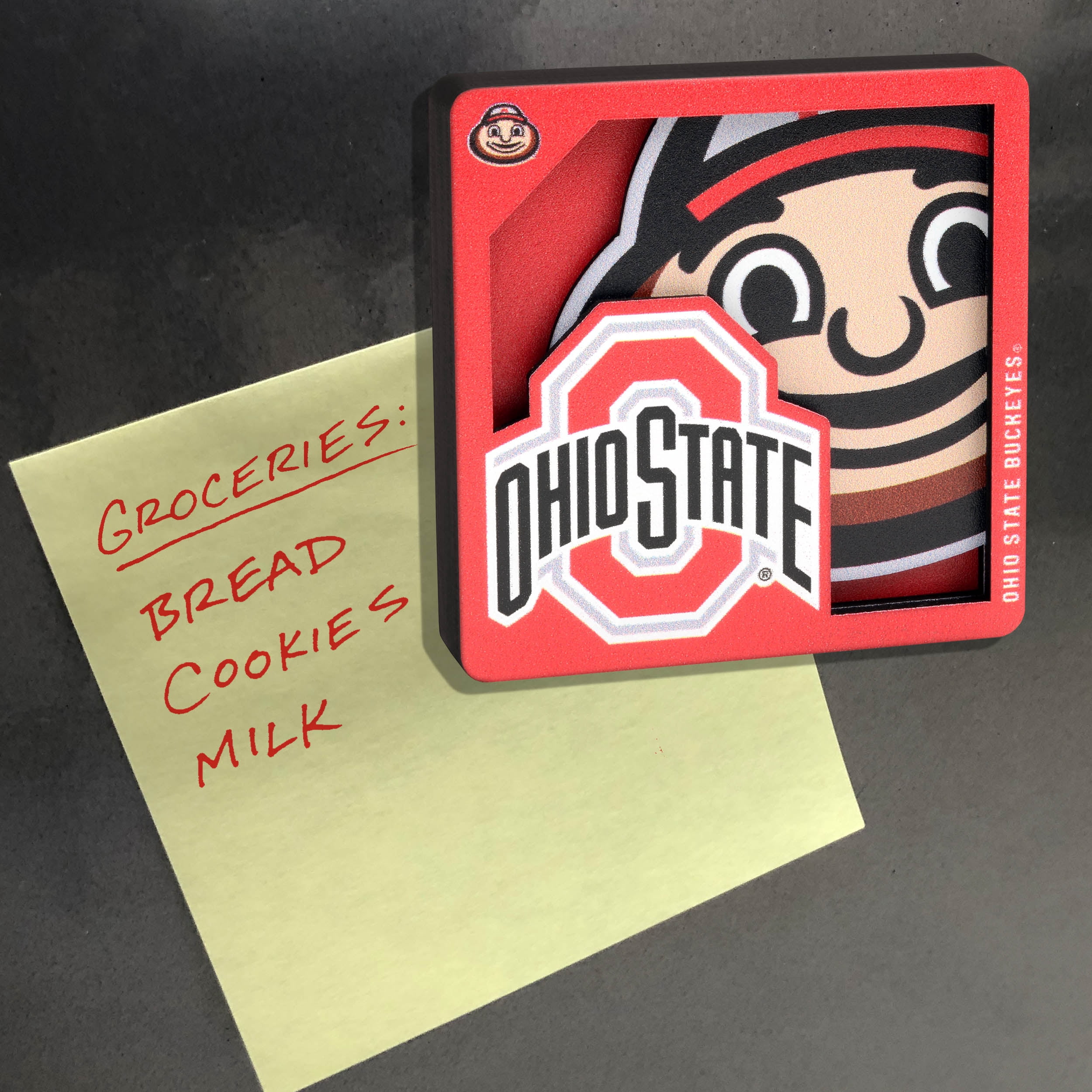 YouTheFan NCAA Ohio State Buckeyes 3D Logo Series Magnet