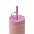 thumbnail image 3 of Thyme & Table 24oz Stainless Steel Auden Tumbler with Straw, Rose Ombre Shimmer, 3 of 5