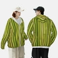 thumbnail image 4 of Rocae Green Bamboo Fence Breathable Sun Protection Hoodie Quick-Dry Lightweight Long Sleeve Hoodie Unisex Running Sports Shirt-Small, 4 of 7