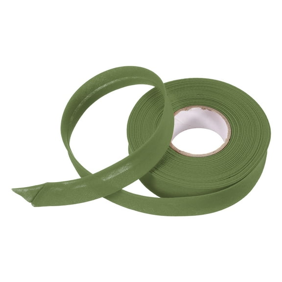 Uxcell 3/4 Inch Single Fold Bias Tape Polyester Continuous Bulk Bias Tape for Sewing, Seaming Quilting Hemming Binding Crafts (Dark Green 10 Yards)