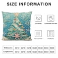 thumbnail image 5 of Patifu  Christmas Pillow Covers   Shell Starfish Throw Pillow Covers Farmhouse Xmas Winter Blue Pillowcase Home Decor Living Room House Decorative Cushion Case for Sofa Couch 18x18in, 5 of 5
