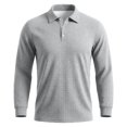 thumbnail image 4 of LWavelet Long Sleeve Polo Shirts for Men Casual Button Dress Knit Golf Shirt Classic Business Office Collared Shirts, 4 of 6