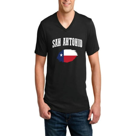San Antonio Texas Men's V-Neck Short Sleeve