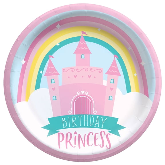 Princess Castle Birthday Large Paper Plates (8ct)