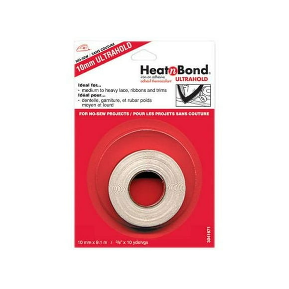 HEATNBOND Ruban adhésif à tenue ultra à repasser, 10mm x 9m (3/8" x 10v) 10mm
