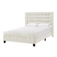 thumbnail image 3 of King Modern Wing Bed in Ivory Velvet, 3 of 6