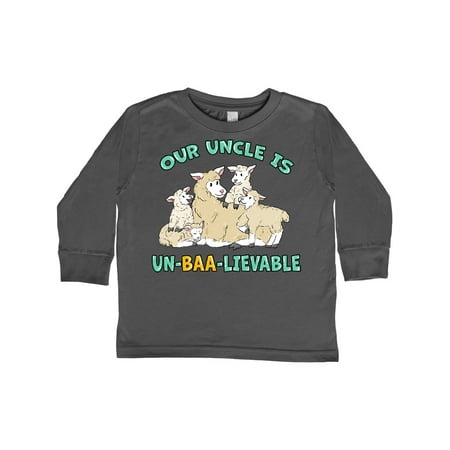 

Inktastic Our Uncle Is Un-BAA-lievable with Cute Sheep Family Gift Toddler Boy or Toddler Girl Long Sleeve T-Shirt