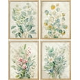 thumbnail image 2 of PixonSign Frameless Wall Art Vintage Floral Bouquets Prints, Set of 4 Nature Wildernes Paintings, Rustic Retro Wall Décor, Wildflower Plants Adhesive Canvas Poster for Home Decor - 12"x16", 2 of 5