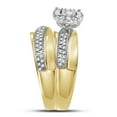 thumbnail image 4 of 10K Yellow Gold His Hers Round Diamond Solitaire Matching Wedding Set 1/2 Cttw, Womens Size: 5-10, Mens Size: 7-13, 4 of 4