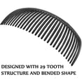 thumbnail image 3 of 6 paquetes de peine de giro francés, peines laterales de plástico SourceTon con peine de 29 dientes, peines de pinza para el cabello para accesorios de cabello fino para mujeres, color negro, 3 of 5