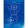 thumbnail image 2 of Borders, Cole 15x18 White Modern Wood Framed Museum Art Print Titled - PP78-Faded Blueprint Coffee Percolator 1880 Patent Art, 2 of 4