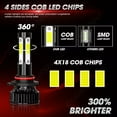 thumbnail image 5 of 4x Upgrade LED Headlight for Honda Odyssey 2005-2009 2010 9005 9006 High Low Beam Bulbs 6000K White, 5 of 12