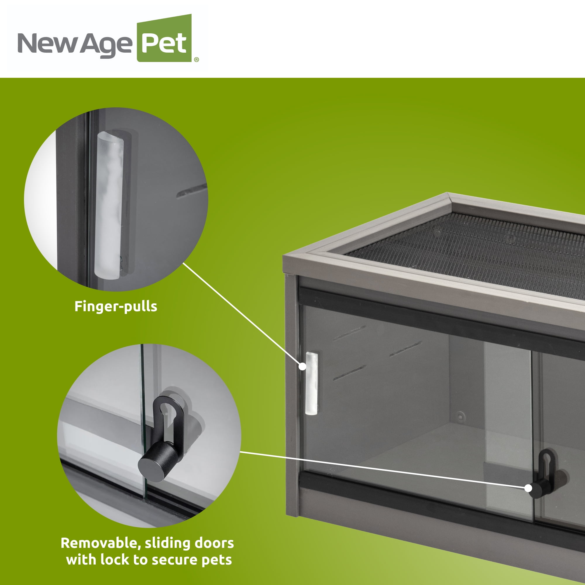 New Age Pet® ECOFLEX® Small 24" Wide Reptile Enclosure, Glass Front Terrarium