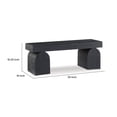 thumbnail image 5 of Benjara Accent Bench, 50 Inch, Oversized Sandblasted Effect, Black Solid Wood, 5 of 5