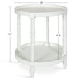 thumbnail image 2 of Kate and Laurel Indoor Farmhouse Storage Wood Round End Table, White, 2 of 7