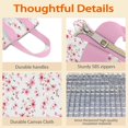 thumbnail image 4 of Pioneer Flower Floral Print Pattern Insulated Lunch Bag for Women & Adults,Large Portable Soft Cooler Lunch Bag,Thermal Food Storage Tote with Pearl Cotton,8.66L,8.75x5.75x9.5 Inch, 4 of 6