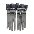 thumbnail image 1 of Guantes cortos elegantes de encaje, guantes de boda, largos hasta la muñeca, de moda, dedo completo. negro, 1 of 9