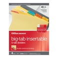 thumbnail image 2 of Office Depot® Brand Insertable Dividers With Big Tabs, Buff, Assorted Colors, 5-Tab, Pack Of 4 Sets, 2 of 2
