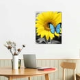 thumbnail image 2 of PRATYUS Sunflower Butterfly Canvas Wall Art Picture 16x20in for Living Room Bedroom 16x20in, 2 of 3