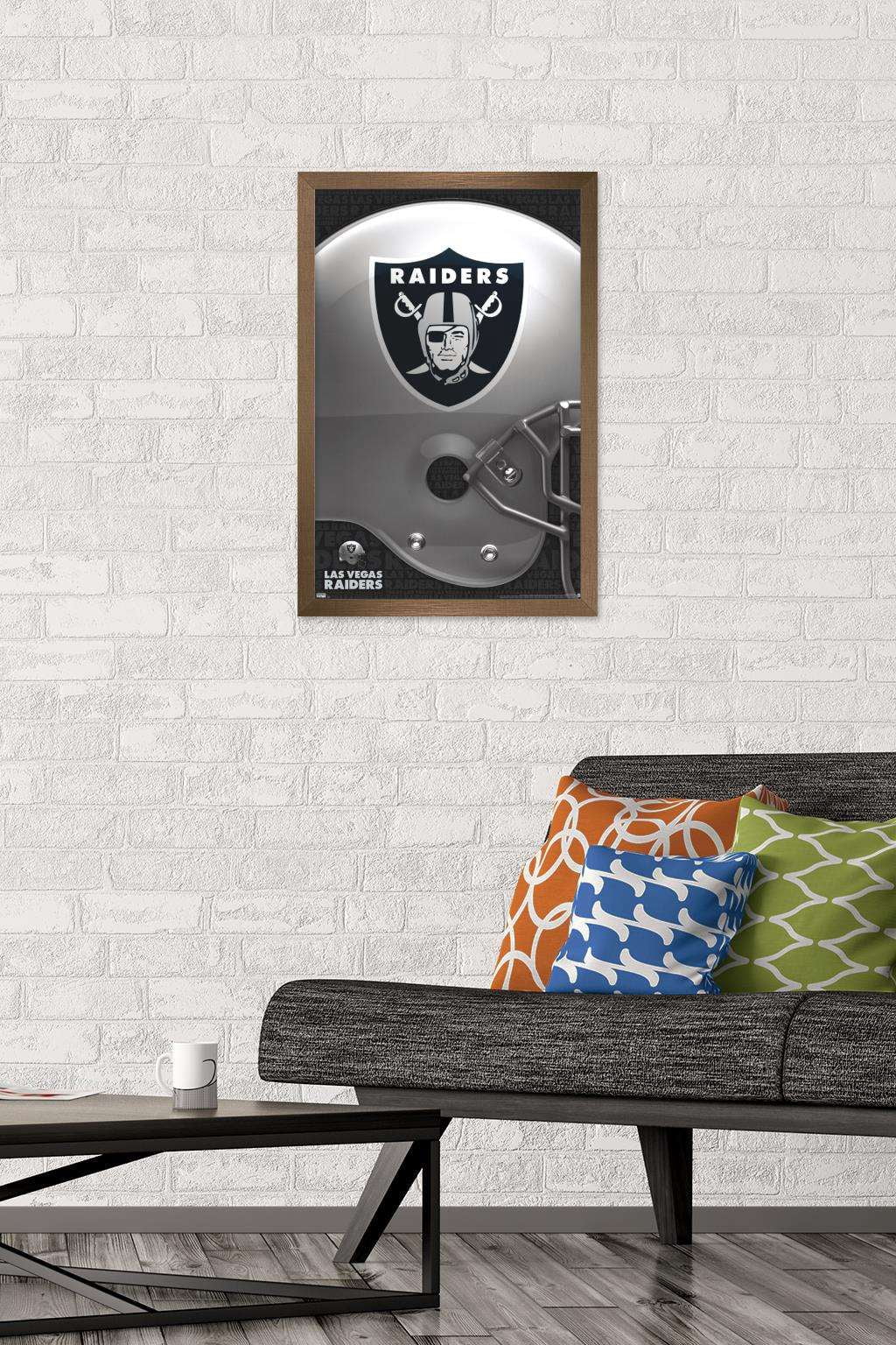 NFL Las Vegas Raiders – Logo 20 Wall Poster, 14.725" x 22.375", Framed