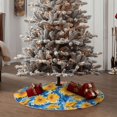 thumbnail image 5 of Salouo Blue Ocean Wave Sunflower Christmas Tree Skirt 30" Farmhouse Christmas Decorations Snowman Xmas Tree Skirt Tree Mat for Holiday Party Decor, 5 of 8