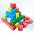 thumbnail image 2 of 100PCS Early Childhood Education Cubic Volume Wood Square Mathematics Teaching Aid Mini Wooden Craft Cube Block Wood Square Blocks for Kids Playing, 2 of 8