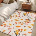 thumbnail image 4 of Area Rugs for Living Room Bedroom, Orange Leaves Fall 4'x6' Rug Washable Carpet Runner Indoor Outdoor, Branches Birds Pine Cones Rustic Non Slip Accent Floor Mats Rug for Kitchen, Office, 4 of 8