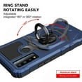 thumbnail image 5 of Spy Case for Moto Edge+ 2022 Case w/Tempered Glass Screen Protector Ring Stand Car Mount Kickstand Hybrid Hard Shockproof Phone Case - Blue, 5 of 7