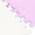 thumbnail image 3 of NFTIGB 10pcs Plush Foam Interlocking Floor Mat Cuttable Color Block Thickened Playmat Tiles Area Carpet for Baby Kids Nursery Room, 12.2 inches / 31 cm, Purple White, 3 of 5