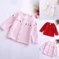 thumbnail image 4 of Tigivemen Floral Cardigan Sweaters for Girls Fall Clothes Toddler Baby Knitted Long Sleeve Sweater Size 12-18 Months,Pink, 4 of 4