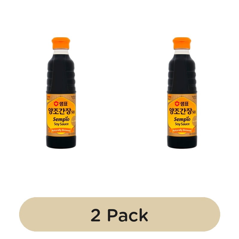 Sempio Korean Naturally Brewed Soy Sauce 501 500ml, British Import (Pack of 2)