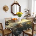 thumbnail image 3 of Golden Forest Deer Table Cloth Waterproof Tablecloths, Fantasy Vintage Nature Scenery Tablecloth Dining Table Cover for Kitchen Party Tabletop Outdoor, Square Tablecloth 54x54 Inch, 3 of 9