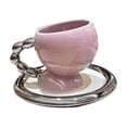 thumbnail image 4 of Taza de café de cerámica lisa con asa, para té, café, zumo, 160 ml, bonita Taza Violeta, 4 of 9