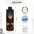 thumbnail image 3 of Fotbe Cool Black Eagle Pattern 18 Oz Sports Insulated Kettle Vacuum Cup Stainless Steel Travel Mug Cup Thermal Flask,Insulated Kettle for Cycling Gym Basketball Outdoor, 3 of 7