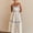 Blue, variant on 2024 Women's Summer Square Neck Spaghetti Strap Dress Casual Sleeveless Boho Sundress A Line Tiered Beach Maxi Dresses