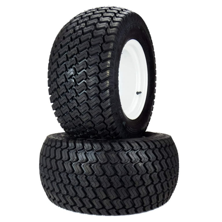 Lawn Mower Rims: 2 Wheel Assemblies 24x12.00-12 White Fits Lawn Mower Rims: 2 Wheel Assemblies 24x12.00-12 White Fits