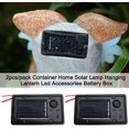 thumbnail image 4 of shiyou-Solar Lantern Top Replacement, Battery Box, 2pcs Replacement Solar Light Parts Battery Box, Outdoor Hanging Lanterns Container LED Solar Lamp Panel Lantern Lids Battery Box Built in Battery(Bl, 4 of 4