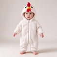 thumbnail image 6 of Baby Girls Animal Outfit Long Sleeve Zipper Hooded Romper Toddler Chicken Christmas Outfits Fall Clothes Size 0-24 Months, 6 of 7