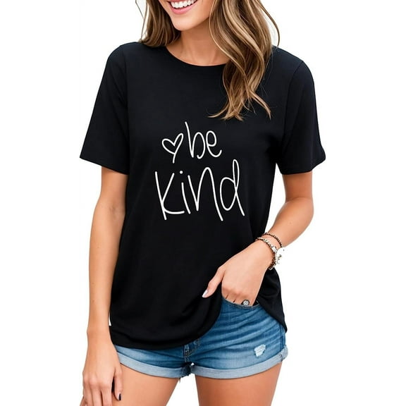 Be Kind T Shirts Women Cute Graphic Blessed Shirt Funny Inspirational Teacher Fall Tees Tops
