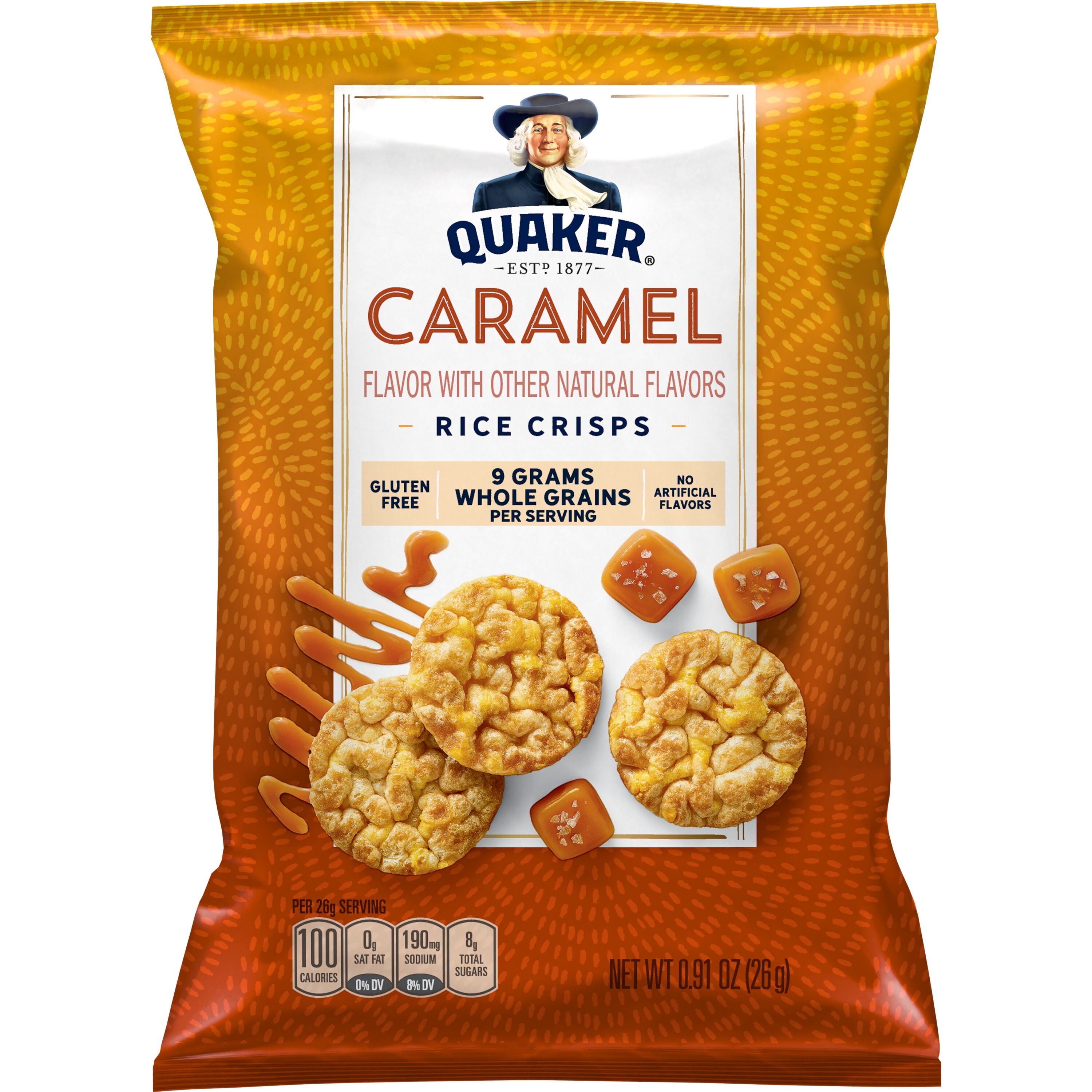 Quaker Rice Crisps Sweet & Savory Variety (Caramel, Cheddar, Apple Cinnamon, Ranch) 12 oz, 15 Count