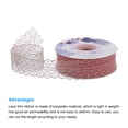 thumbnail image 3 of Unique Bargains 1.2 Inch Wide 25 Yard Lace Ribbon Floral Pattern Dark Purple Lace Trim Ribbon for Gift Wrapping, Wedding Decor, 3 of 5