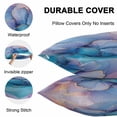 thumbnail image 4 of Waterproof Throw Pillow Covers Set of 2, 18x18 Inch Marble Blue Purple Decorative Pillowcases Outdoor Pillow Slip Cushion Covers Set for Couch Tent Modern Art Ink Painting, 4 of 7