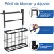thumbnail image 4 of organizador de puertas de cocina, estantes de despensa con barra para toallas y 4 ganchos, para almacenamiento de tablas de cortar de cocina, toallas, baño, organización debajo del fregadero, 4 of 4