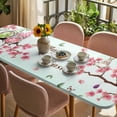 thumbnail image 3 of Easter Table Cloths for 8 Foot Rectangle Tables, Spring Gnomes Blossoms Flowers Colorful Eggs Patio Waterproof Elastic Fitted Tablecloths, Washable Rectangular Table Cover for Camping, 3 of 8
