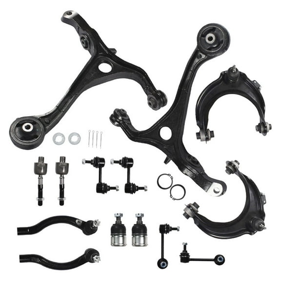 Fit for 05-07 Accord Suspension Assembly Front Control Arm with Ball Joint Tie Rod End Sway Bar Kit (12 Pcs)