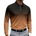 thumbnail image 2 of IAJDKMEK Men's Printed Long Sleeve Sport Top – Collared Style, All-Over Graphic, Mens Casual Shirts, Soft Active Shirt, Versatile Wear, 2 of 5